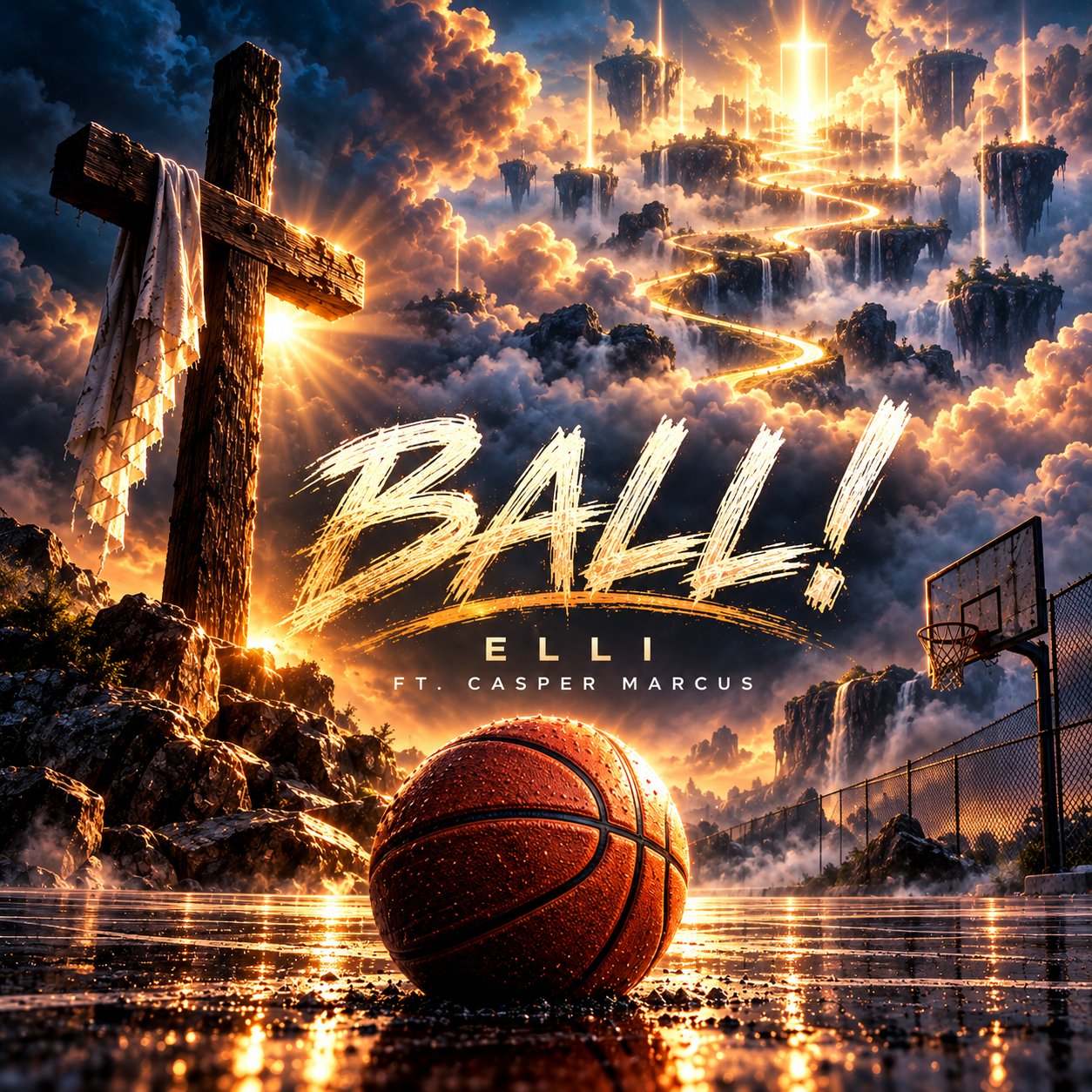 Official BALL single artwork by ELLI featuring Casper Marcus
